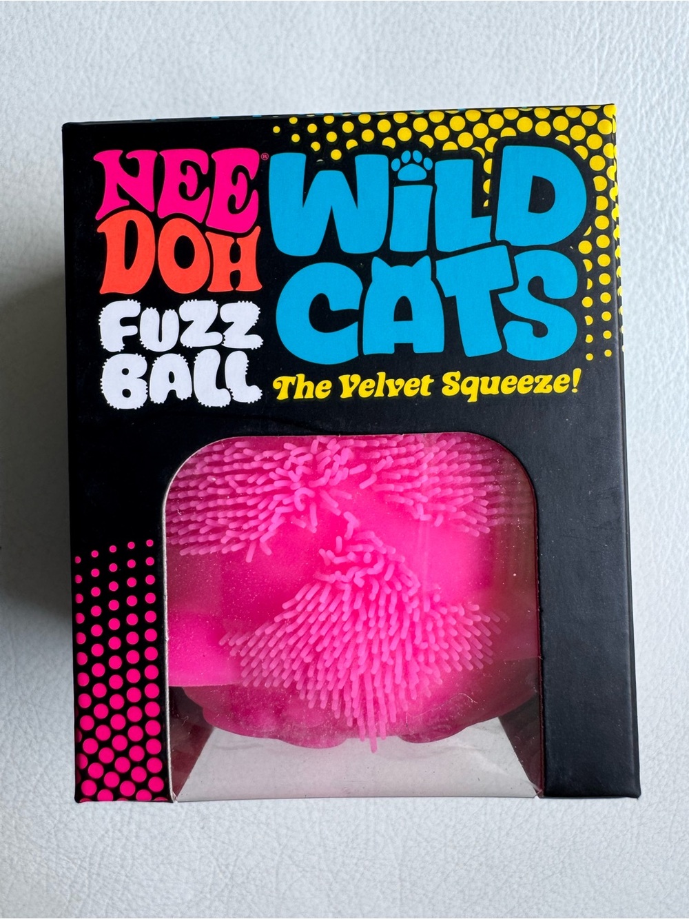 ๐ RARE NeeDoh Wild Cat Fuzz Ball Pink Heart Squishy Squeeze NEW SHIPS TODAY! - Picture 9 of 10
